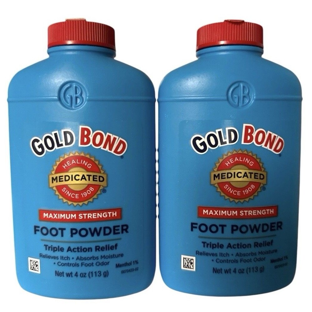 Gold Bond Medicated Maximum Strength Foot Powder 4oz New 2pk Original Formula